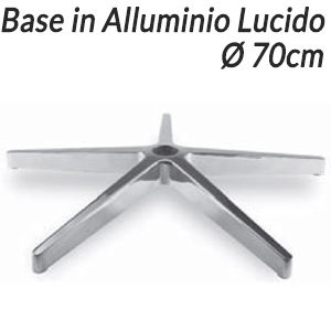 Base Alluminio Ø70/Braccioli neri [+€40,00]